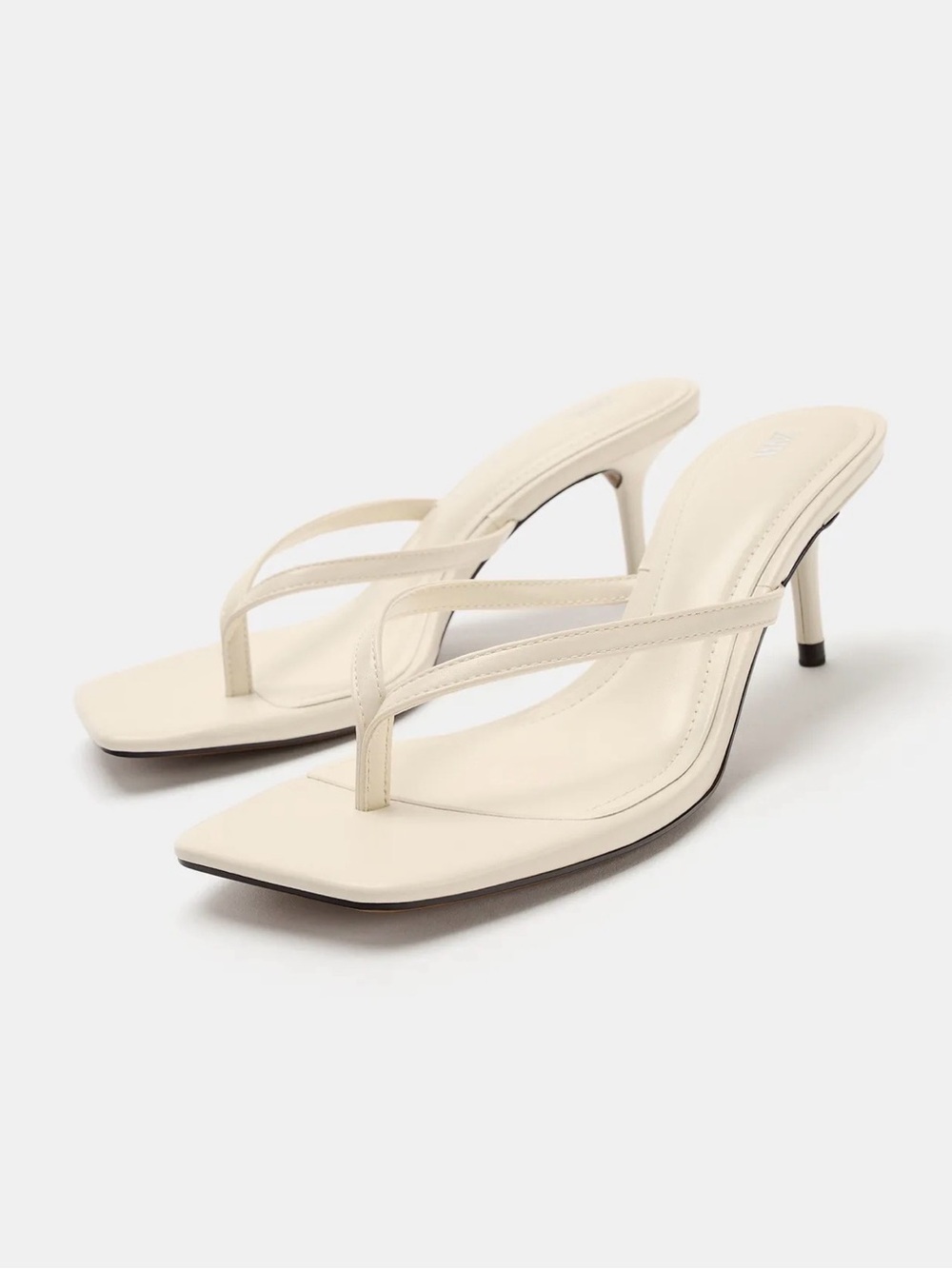 Zara Square Toe Heeled Sandals, Size 41
